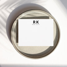 Moderno y moderno Minimalista negro dos monograma