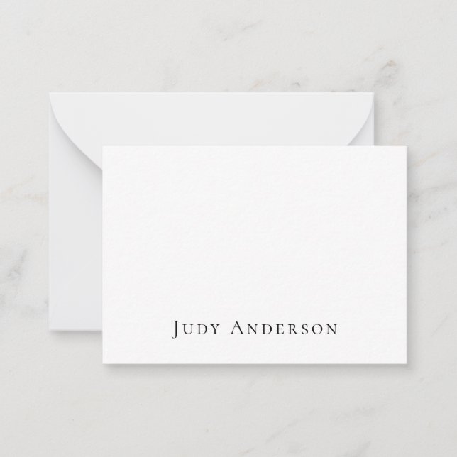 Tarjeta Pequeña Moderno y profesional Elegante Nombre (Anverso)