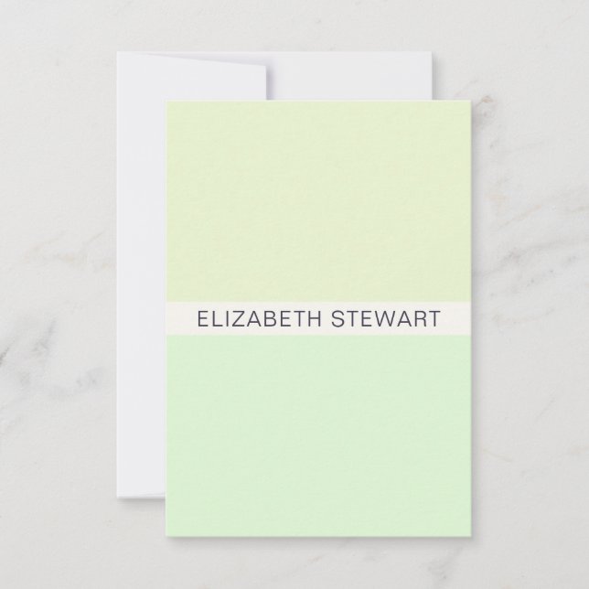 Tarjeta Pequeña Moderno y sencillo profesional verde claro (Anverso)