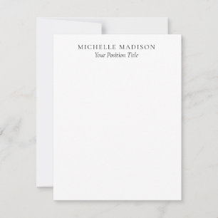 Tarjeta Pequeña Modo de nombre propio minimalista profesional de m