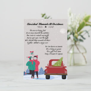 Tarjeta Pequeña Momentos Preciados Poema de Navidad para Pareja LG