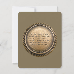 Tarjeta Pequeña Moneda De Moneda Dictada Por Marcus Aurelius
