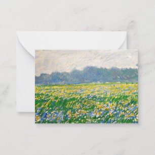 Tarjeta Pequeña Monet - Campo de Iris en Giverny