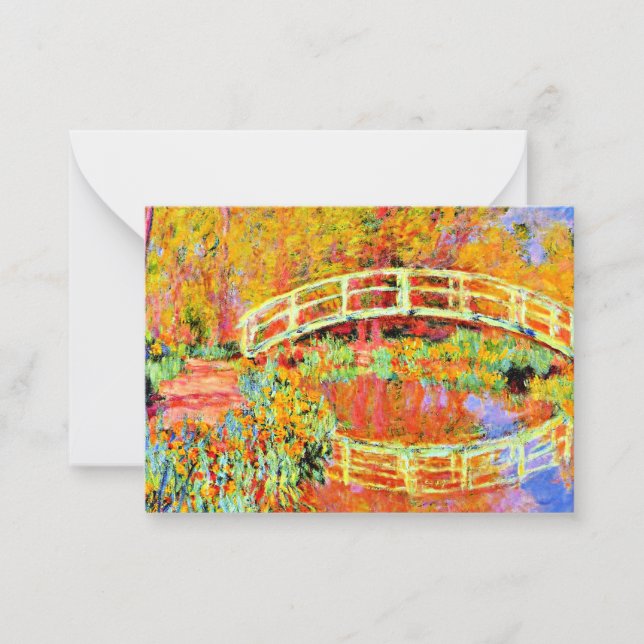 Tarjeta Pequeña Monet - El puente japonés en Giverny (Anverso)