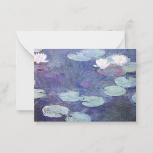 Tarjeta Pequeña Monet - Lilis de agua rosada