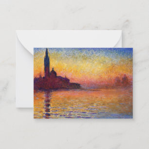 Tarjeta Pequeña Monet - San Giorgio Maggiore en Dusk