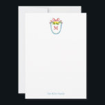 Tarjeta Pequeña Monograma acuarela con limones<br><div class="desc">Elegante escudo Monograma de color acuático pintado a mano con limones y tarjeta de nota plana de arco rojo,  perfecto para escribir cartas a amigos y familia de Navidades. También está disponible la tarjeta de Navidades fotográficos y el sello para sobres y pegatina de direcciones de retorno.</div>