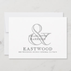 Tarjeta Pequeña Monograma Boda de nombre de pareja