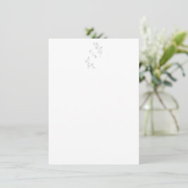 Tarjeta Pequeña Monograma Boho Cherry Blossom Floral Art Boda