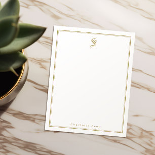 Tarjeta Pequeña Monograma clásico de elegancia personalizada Stati