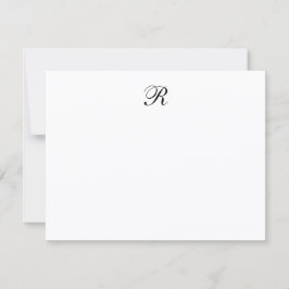 Tarjeta Pequeña Monograma de guión minimalista elegante personaliz