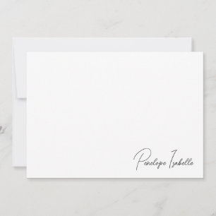 Tarjeta Pequeña Monograma de guión mínimo