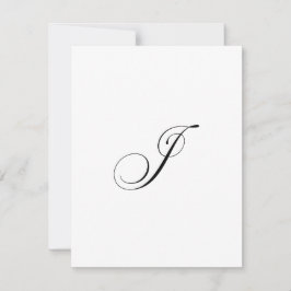 Tarjeta Pequeña Monograma de guión personalizado "J"