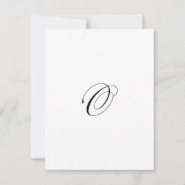 Tarjeta Pequeña Monograma de guión personalizado "O"
