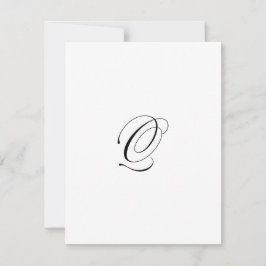 Tarjeta Pequeña Monograma de guión personalizado "Q"