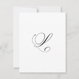Tarjeta Pequeña Monograma de letra cursiva personalizada "L"