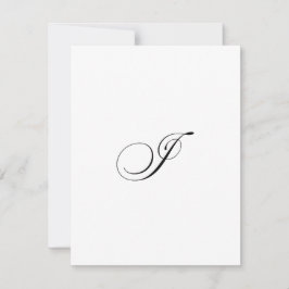 Tarjeta Pequeña Monograma de letra «I» de letra script personaliza