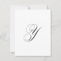 Monograma de letra "Y" de guión personalizado