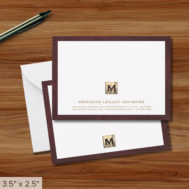 Tarjeta Pequeña Monograma de lujo (Subido por el creador)