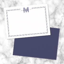 Tarjeta Pequeña Monograma de nombre con letra script minimalista a
