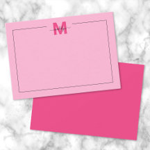 Monograma de nombre con letra script rosa chica ca