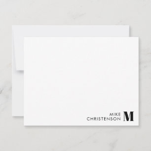 Tarjeta Pequeña Monograma de nombre con tipografía minimalista neg