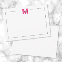 Monograma de nombre de guión Black Pink