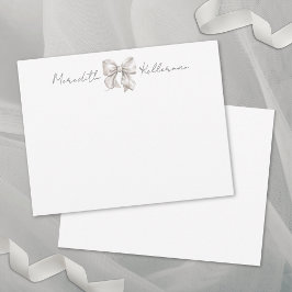 Tarjeta Pequeña Monograma de nombre de vaca personalizado
