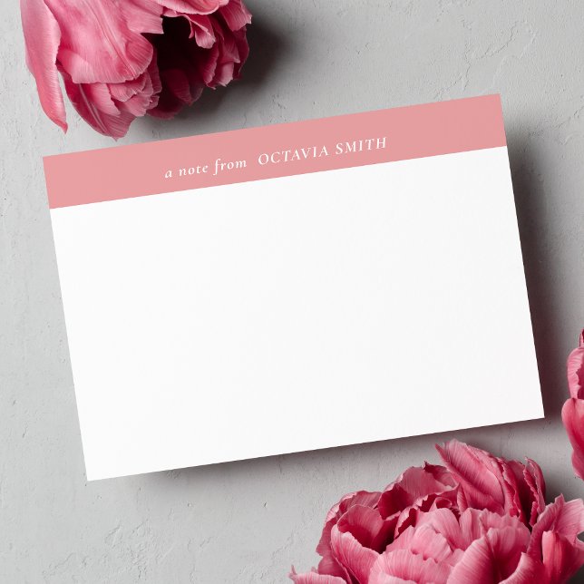 TARJETA PEQUEÑA MONOGRAMA DE NOMBRE FAMILIAR PERSONALIZADO DE PINK (Subido por el creador)