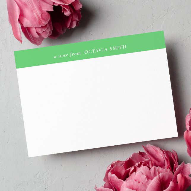 TARJETA PEQUEÑA MONOGRAMA DE NOMBRE FAMILIAR PERSONALIZADO VERDE G (Subido por el creador)