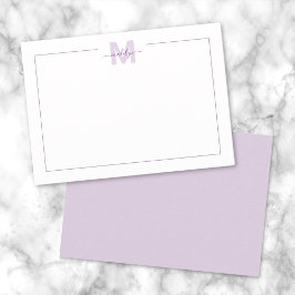 Tarjeta Pequeña Monograma de nombre minimalista en escritura simpl