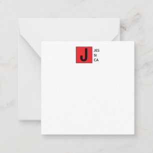 Tarjeta Pequeña Monograma de nombre profesional elegante moderno