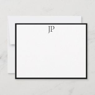 Tarjeta Pequeña Monograma elegante de la escritura del texto
