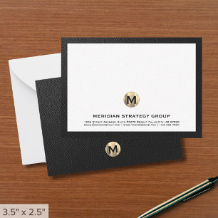 Tarjeta Pequeña Monograma empresarial