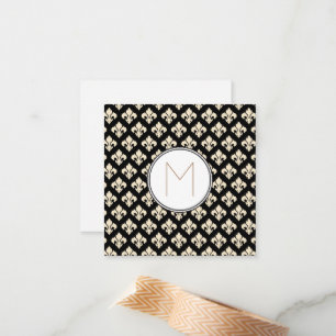 Tarjeta Pequeña Monograma Fleur De Lis