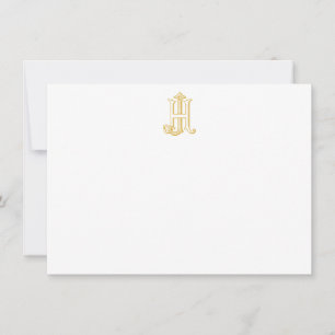 Tarjeta Pequeña Monograma HJ o Noteca Monograma JH