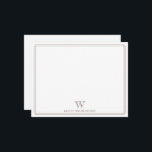 Tarjeta Pequeña Monograma Inicial Borde Marrón Oscuro Profesional<br><div class="desc">Este diseño presenta un borde doble delgado con espacio para un monograma y nombre/texto en la parte inferior. Haga clic en el botón personalizar si desea ajustar los elementos del diseño y/o modificar aún más el texto. Variaciones de este diseño, colores adicionales, así como productos coordinados están disponibles en nuestra...</div>