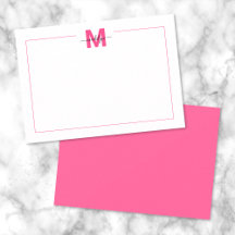 Monograma minimalista de guión rosa caliente