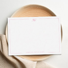 Tarjeta Pequeña Monograma Minimalista elegante moderno