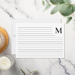 Tarjeta Pequeña Monograma minimalista gobernado