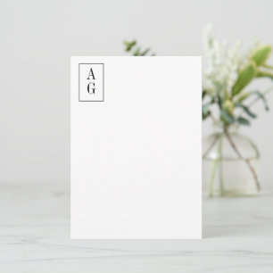 Tarjeta Pequeña Monograma minimalista Iniciales Profesionales