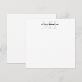 Tarjeta Pequeña Monograma Minimalista moderno personalizado