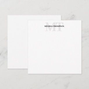 Tarjeta Pequeña Monograma Minimalista moderno personalizado