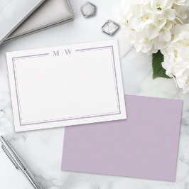 Tarjeta Pequeña Monograma Minimalista Morado