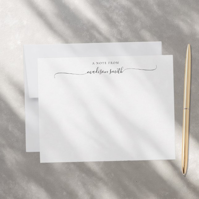 Tarjeta Pequeña Monograma moderno Elegante Nombre de caligrafía de (Subido por el creador)