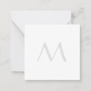 Tarjeta Pequeña Monograma moderno llano Minimalista simple