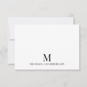 Tarjeta Pequeña Monograma moderno Minimalista simple