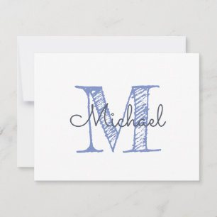 Tarjeta Pequeña Monograma Nombre personalizado