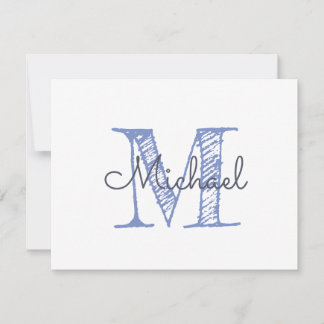 Tarjeta Pequeña Monograma Nombre personalizado