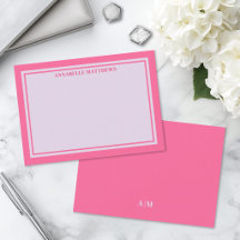 Monograma personalizada rosa y morada